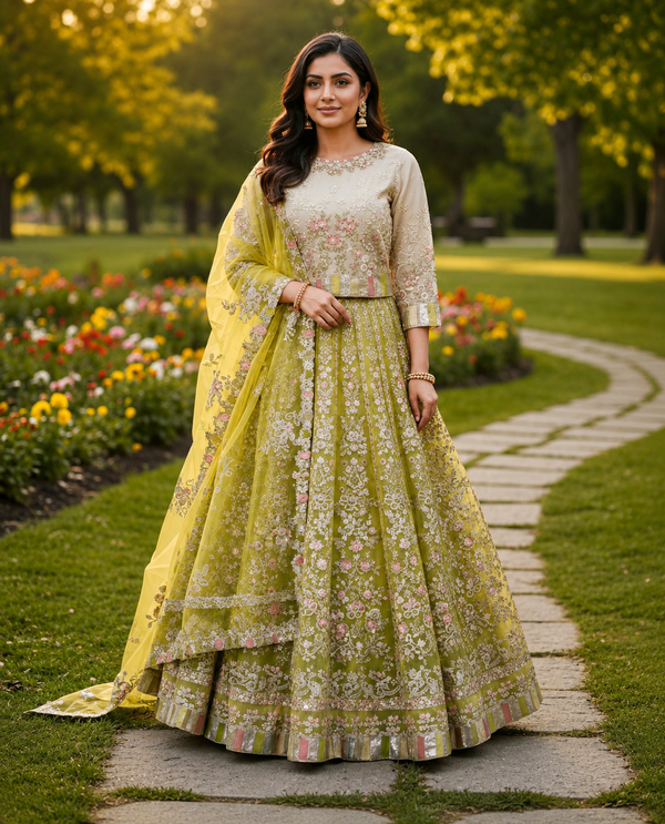 Noor-e-Bahar FG 166 Cream Mehndi
