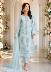Luxury Cotton Embroidered 3-Piece Suit