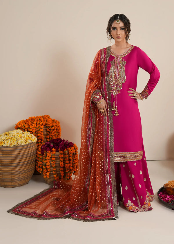 Fuchsia Silk Elegance