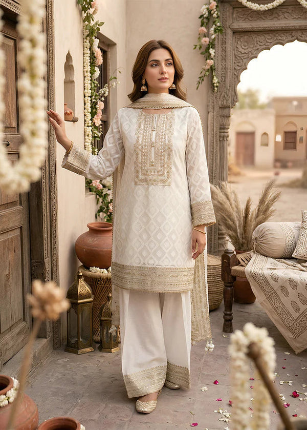 Ethnic Farshi Jacquard 3 Piece Suit – Eid