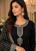 Noir Elegance – Soft Silk Farshi Set — 2