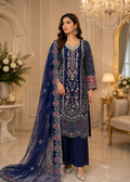 Midnight Blossom – Net Palazzo Set — 1