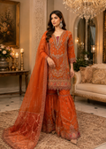 Sunset Glow – Organza Gharara Set — 1