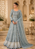 Ice Blue Allure – Organza Maxi — 1