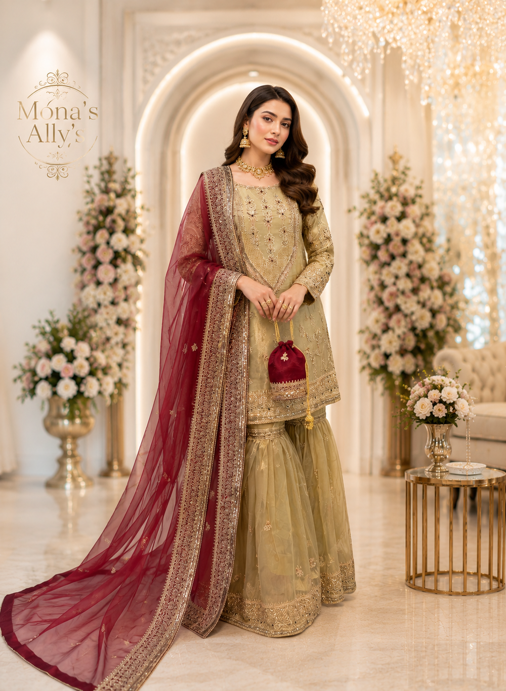 Golden Mist – Gharara Set - Bridal wear