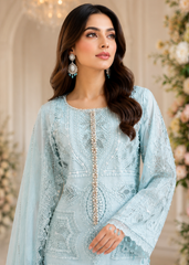Luxury Cotton Embroidered 3-Piece Suit