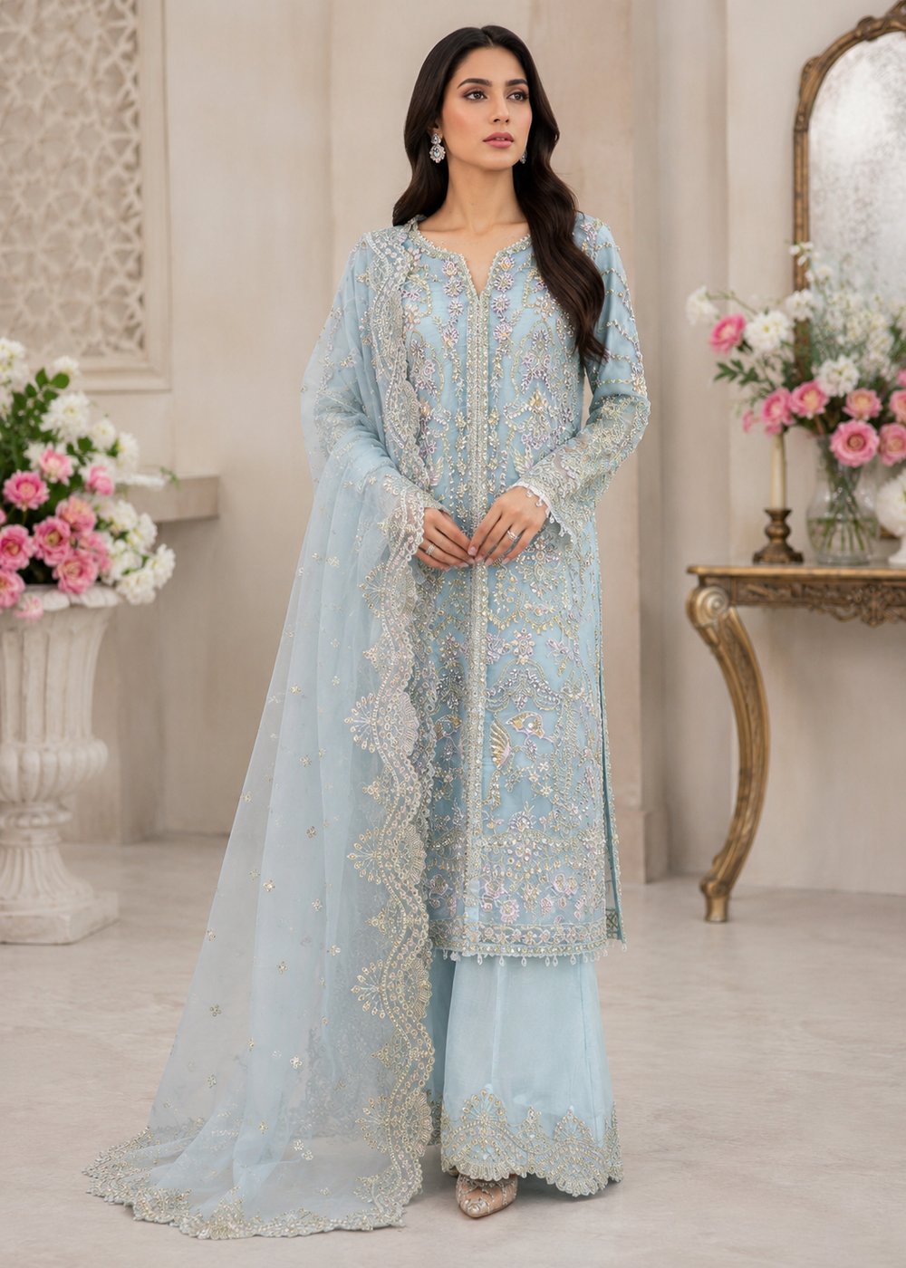 Mah-e-Rukh - Ice Blue
