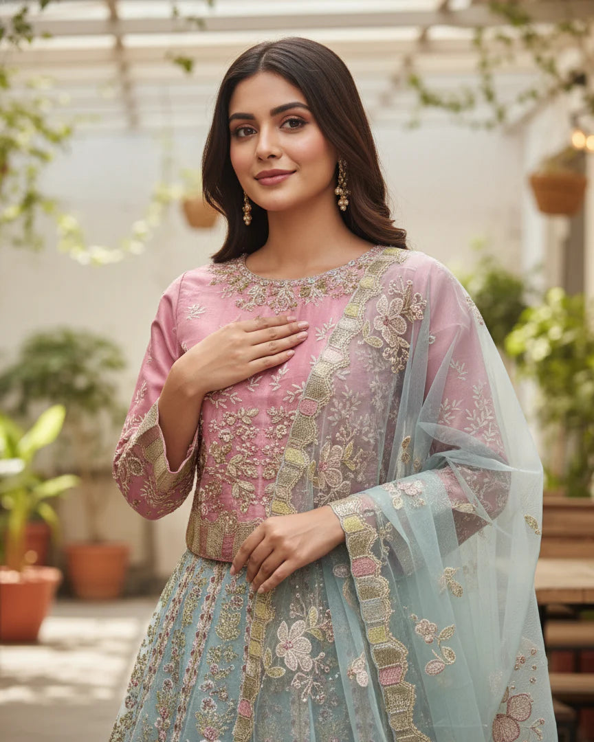 Noor-e-Bahar FG 166 Pink Aqua