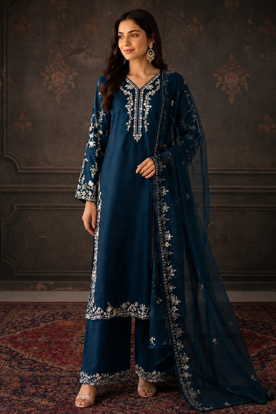 Elegant Silk 3-Piece Suit