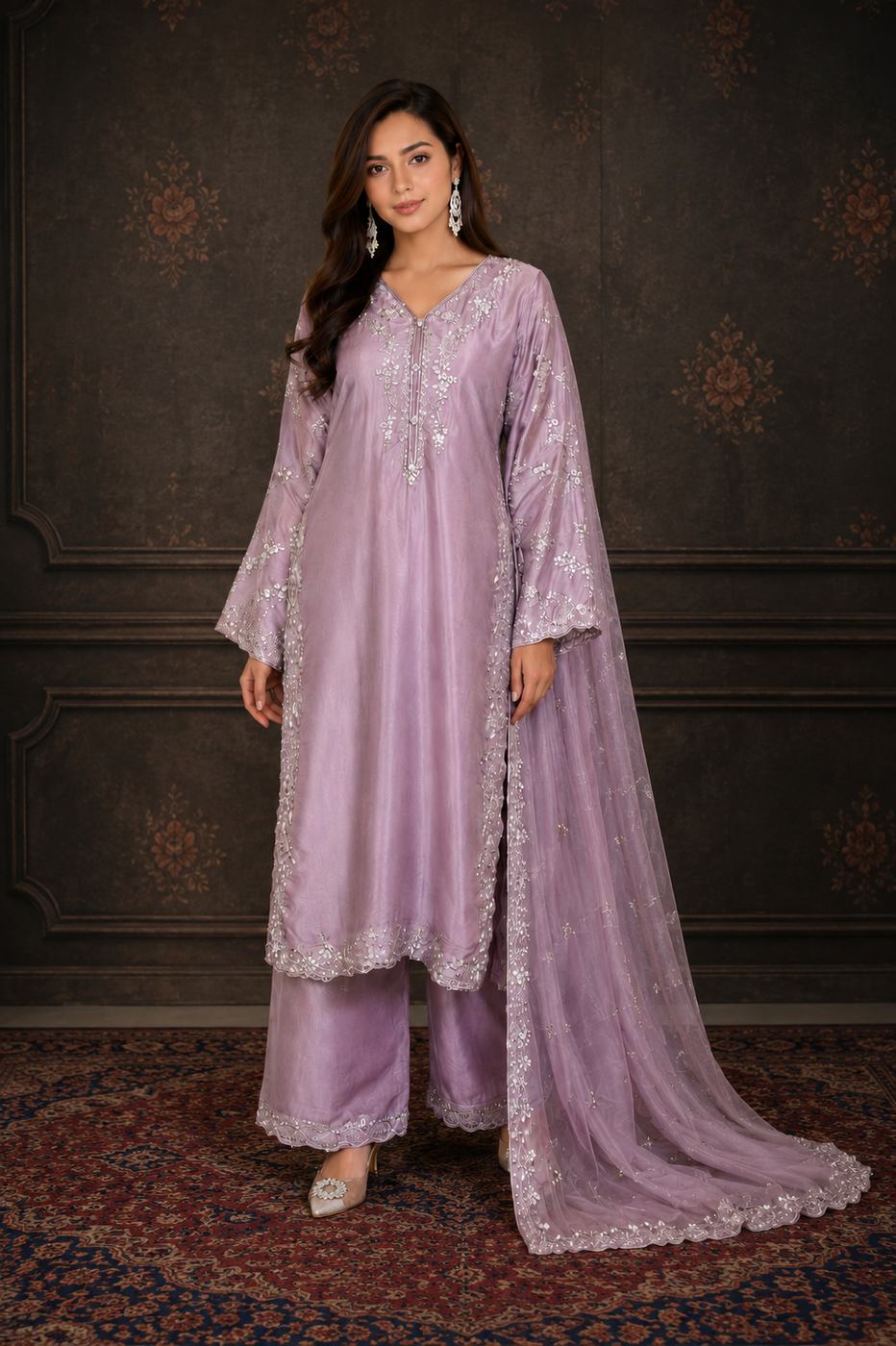 Elegant Silk 3-Piece Suit