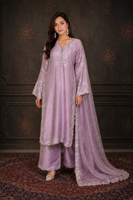 Elegant Silk 3-Piece Suit