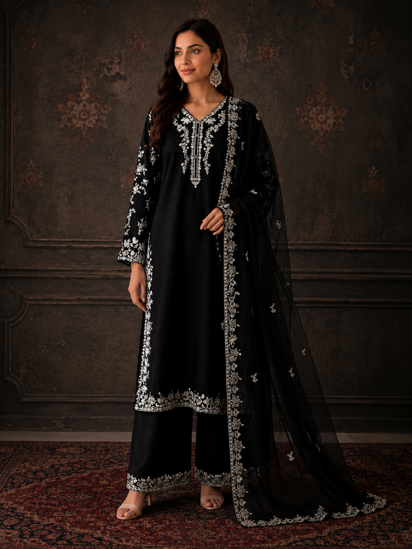 Elegant Silk 3-Piece Suit