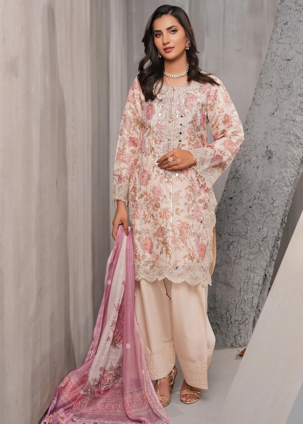 Farshi Embroidered Lace 3 Piece Suit