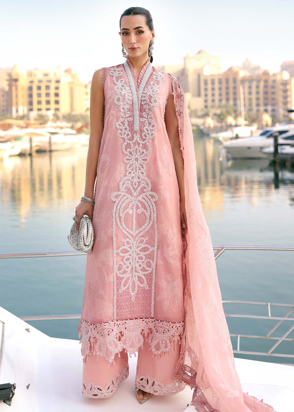 Maria B Luxury Lawn – Pearl Lace Suit