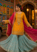 Mustard Mehndi Gharara Set — 3