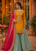 Mustard Mehndi Gharara Set — 1
