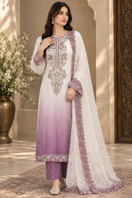 Two-Tone Silk 3-Piece Suit
