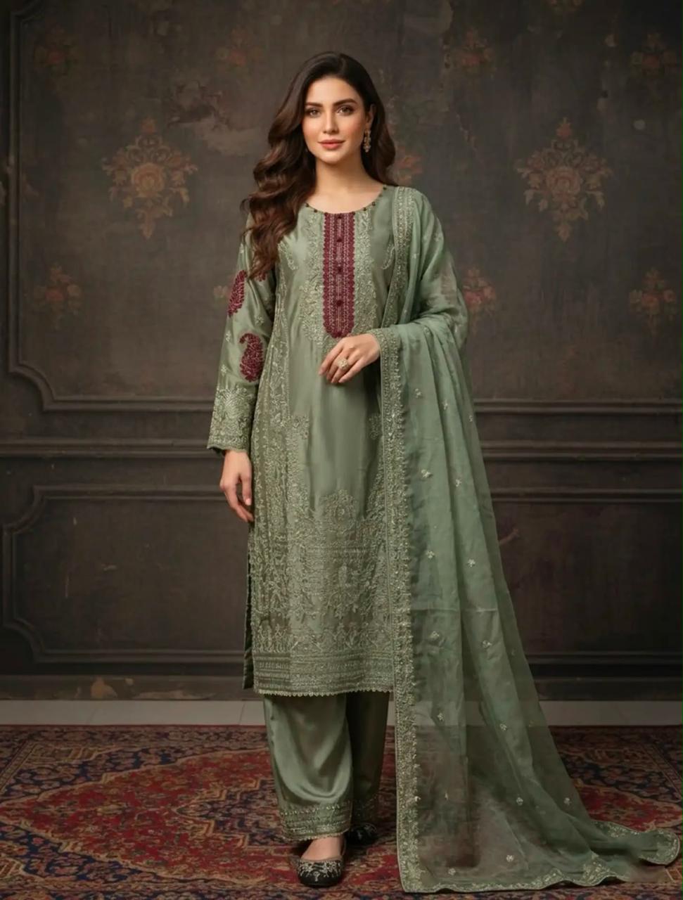 Elegant Silk 3-Piece Suit