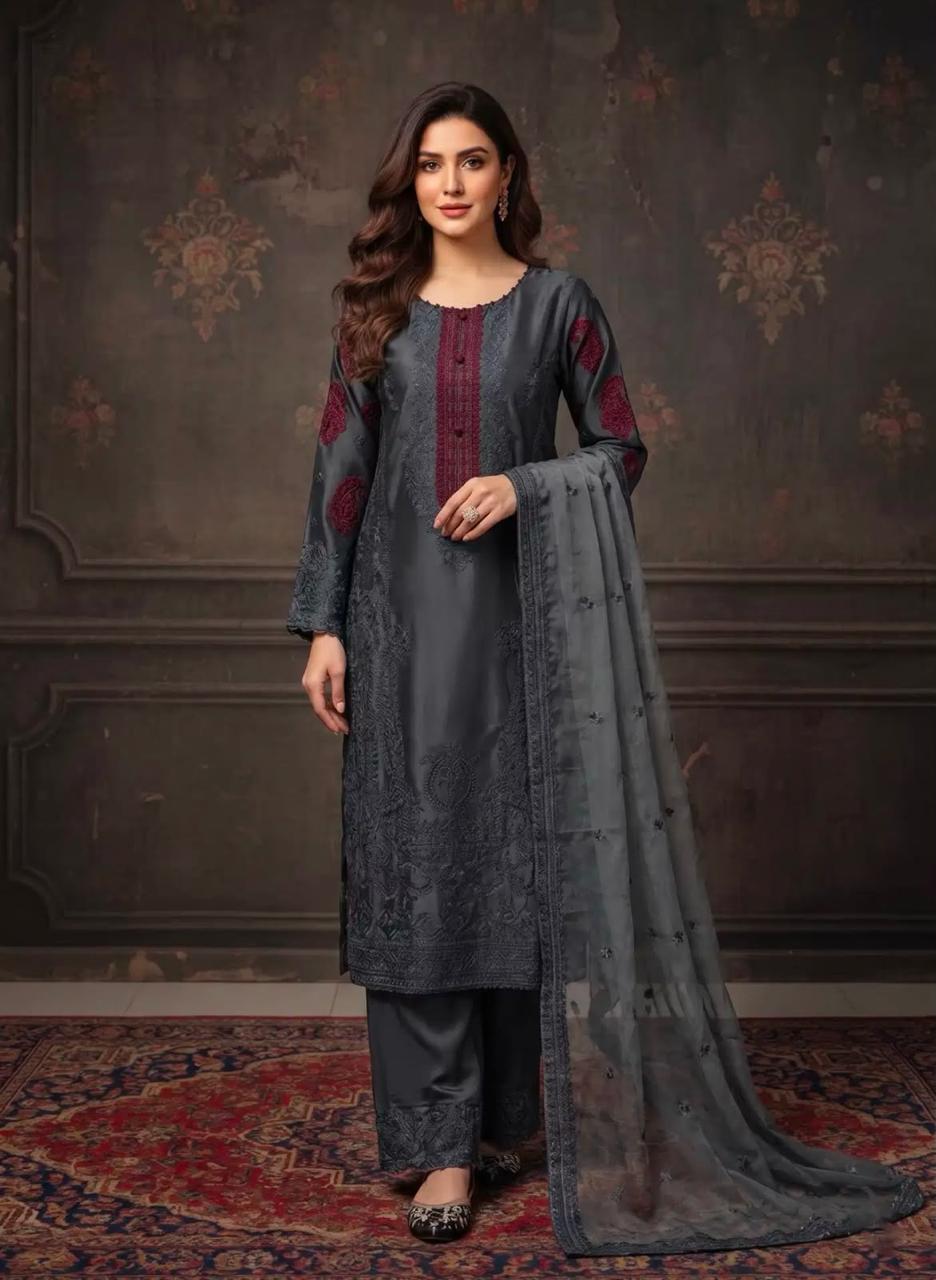 Elegant Silk 3-Piece Suit