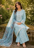 Floral Palazzo Set - Ice Blue — 2