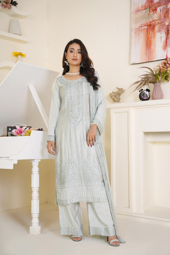Elegant Silk 3-Piece Suit