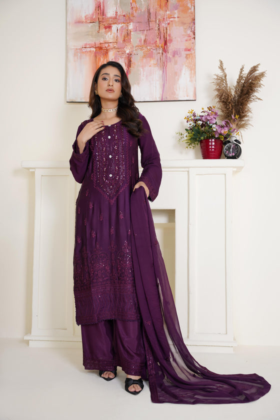 Elegant Silk 3-Piece Suit
