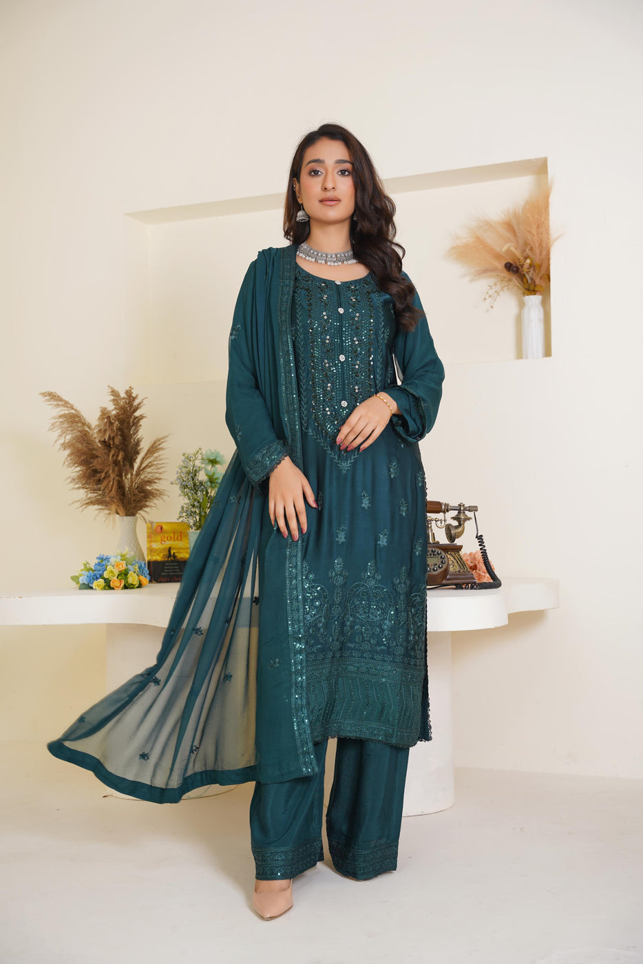 Elegant Silk 3-Piece Suit