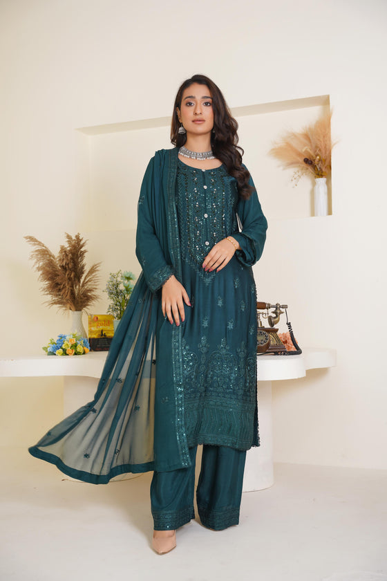 Elegant Silk 3-Piece Suit