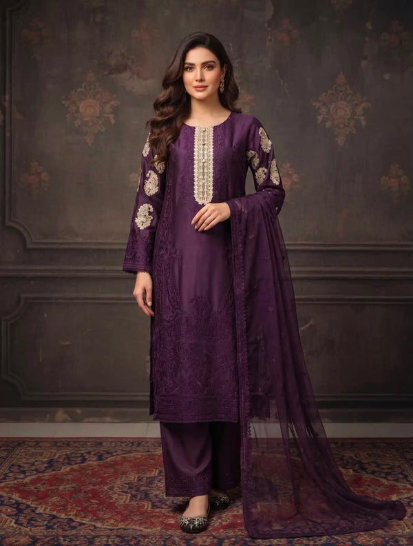 Elegant Silk 3-Piece Suit