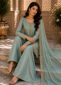 Mint Green Embroidered Silk 3-Piece Suit — 2