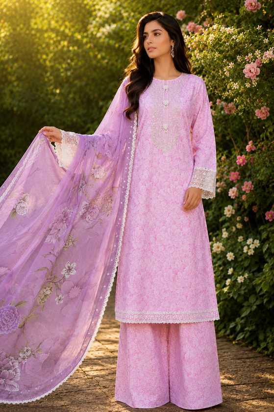 Floral Palazzo Set - Lilac