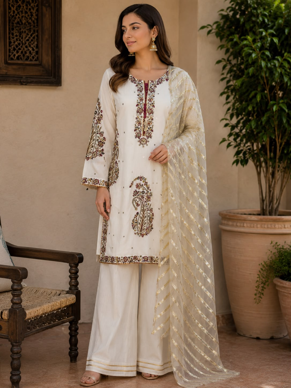 Luxury Ethnic Farshi shalwar