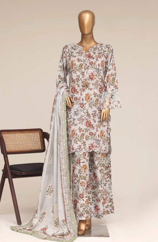 Festive Embroidered Lawn Suit