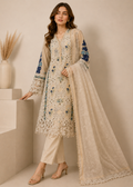 Elegant Ivory Cotton Lawn 3-Piece Suit — 1