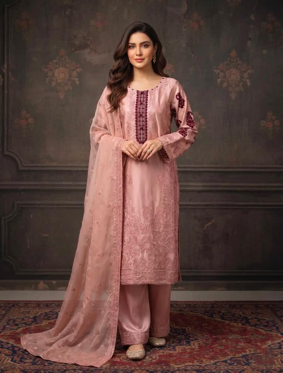 Elegant Silk 3-Piece Suit