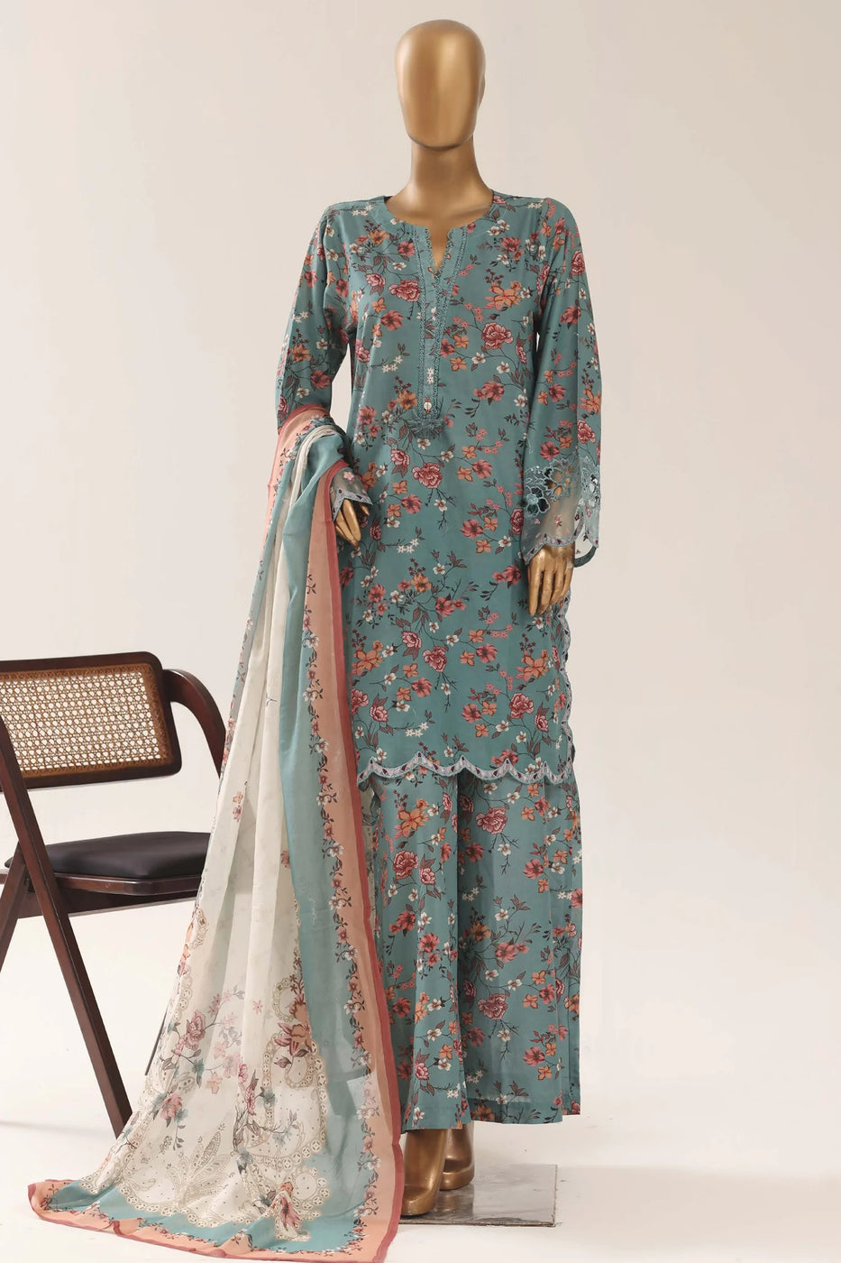 SadaBahar Summer Azure Embroidered Lawn Suit